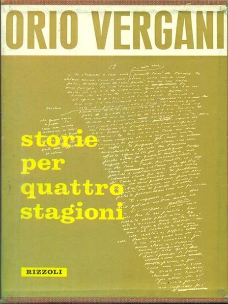 Storie per quattro stagioni - Orio Vergani - copertina