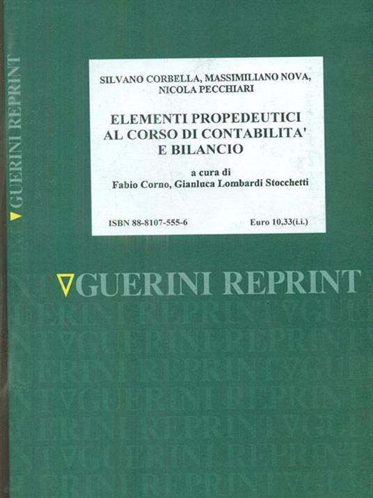 Elementi propedeutici al corso di contabilità e bilancio - 10