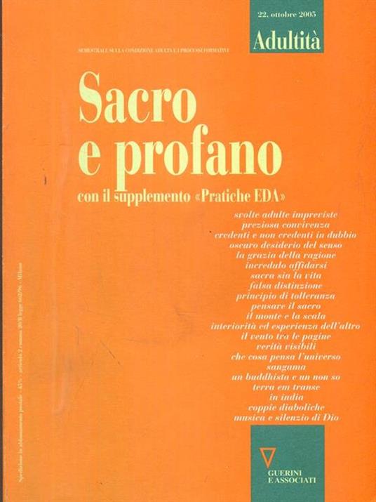 Adultità 22 / Sacro e profano - copertina