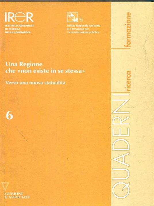 Una regione che non esiste in se stessa 6 - copertina