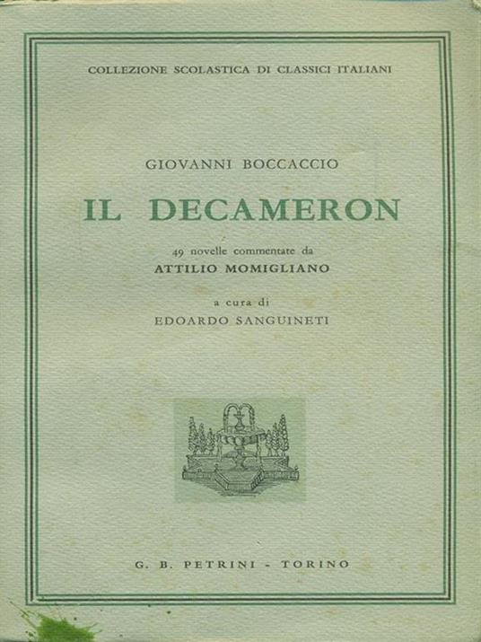 Il Decameron - Giovanni Boccaccio - copertina