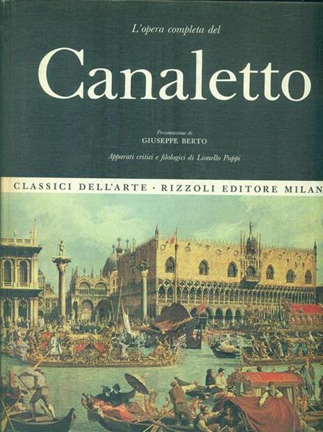 L' opera completa di Canaletto - Lionello Puppi - copertina