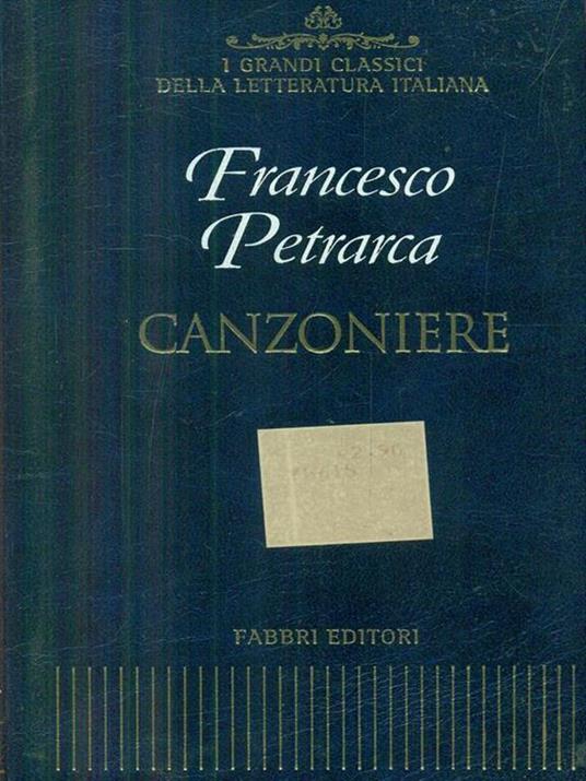 Canzoniere - Francesco Petrarca - copertina