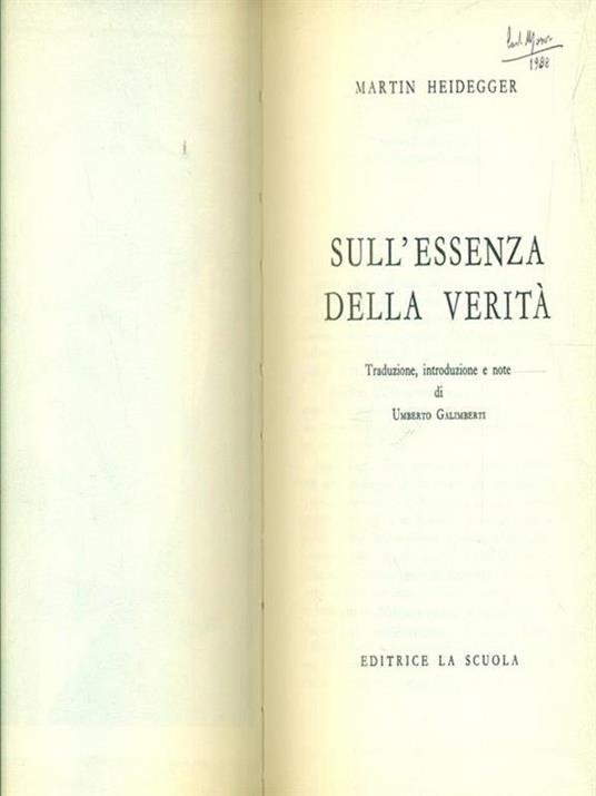 Sull'essenza della verità - Martin Heidegger - 3