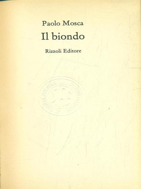 Il biondo - Paolo Mosca - 10