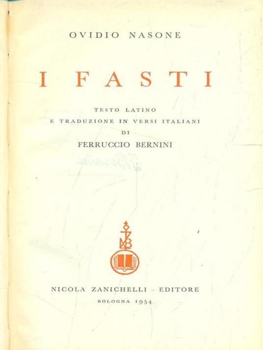 I Fasti - P. Nasone Ovidio - 8