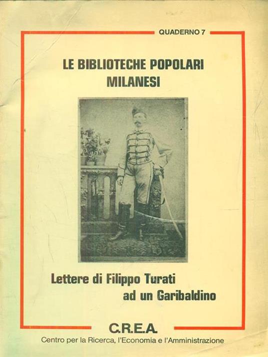 Lettere di Filippo Turati ad ungaribaldino - copertina