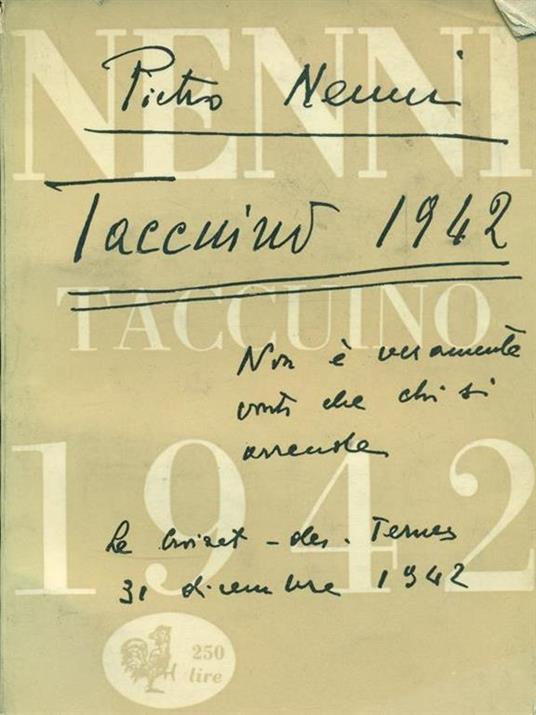 Taccuino 1942 - Pietro Nenni - copertina