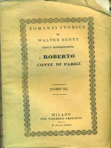 Roberto conte di Parigi tomo III - Walter Scott - 5