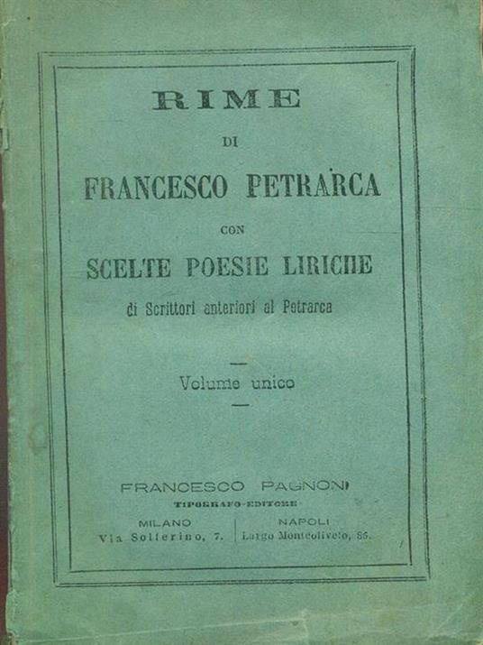 Rime con scelte poesie liriche - Francesco Petrarca - 3