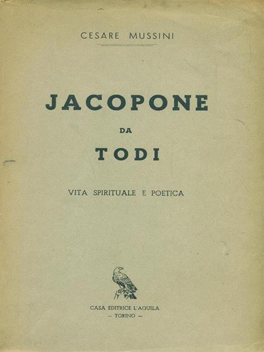 Jacopone da Todi - Cesare Mussini - copertina