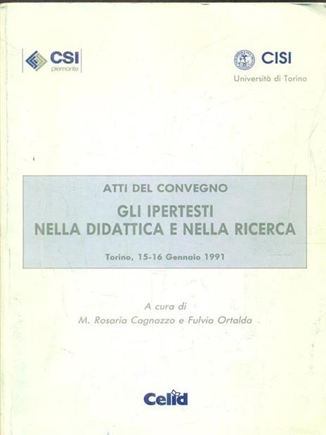 Gli ipertesti nella didattica e nella ricerca 1991 - copertina