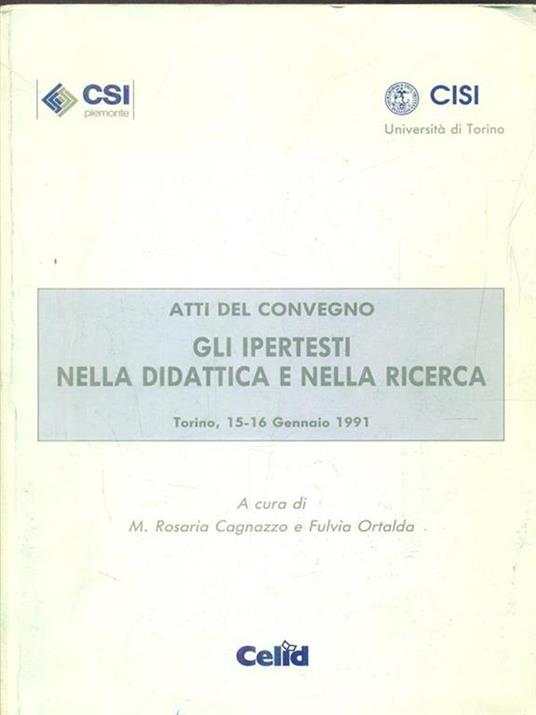 Gli ipertesti nella didattica e nella ricerca 1991 - copertina