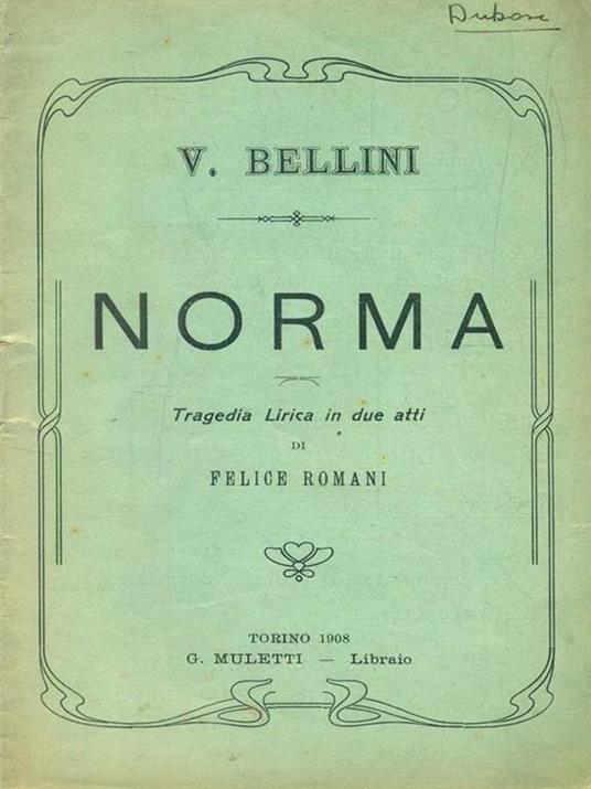 Norma - Vincenzo Bellini - copertina