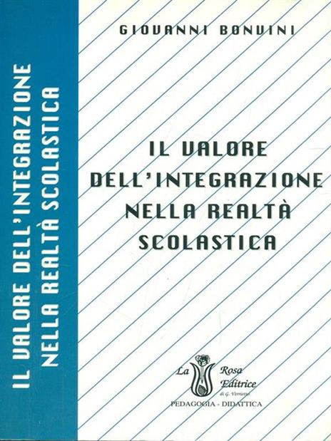 Il valore dell'integrazione nella realtà scolastica - Giovanni Bonvini - copertina