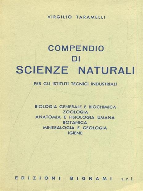 Compendio di scienze naturali - Virgilio Taramelli - copertina