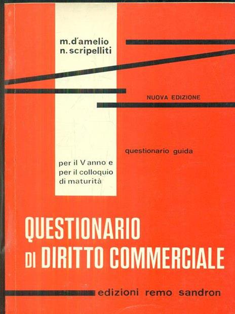 Questionario di diritto commerciale - 2