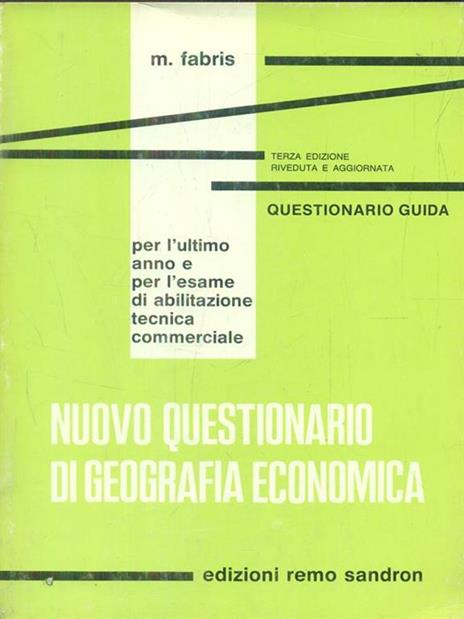 Nuovo questionario di geografia economica - M. Fabris - 2