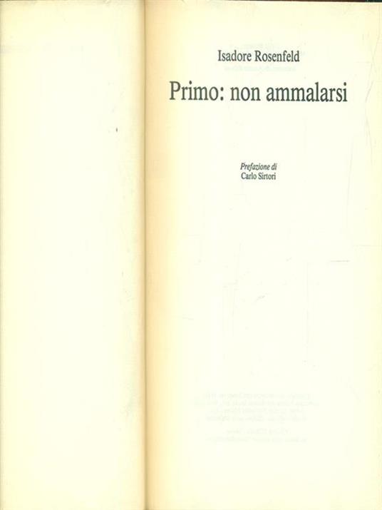 Primo: non ammalarsi - Isadore Rosenfeld - 8