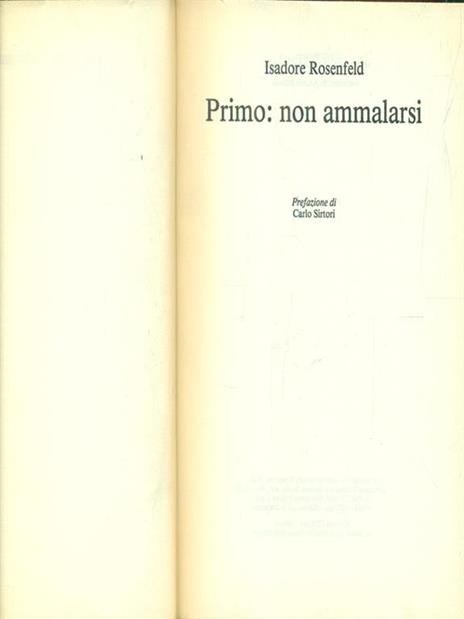 Primo: non ammalarsi - Isadore Rosenfeld - 7