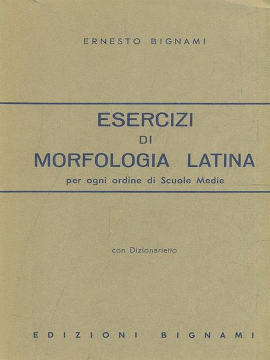 Esercizi di morfologia latina - 2