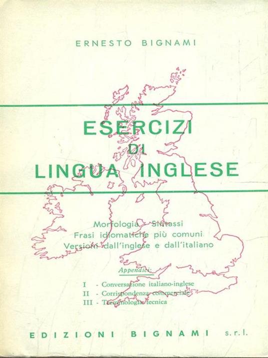 Esercizi di lingua inglese - Ernesto Bignami - copertina