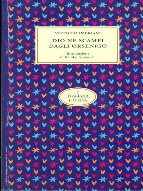 Dio ne scampi dagli Orsenigo - Vittorio Imbriani - copertina