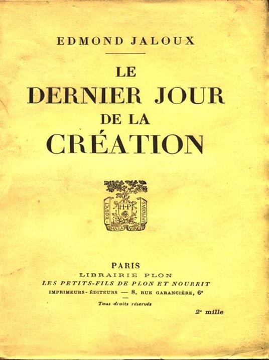 Le dernier jour de la creation - Edmond Jaloux - 8