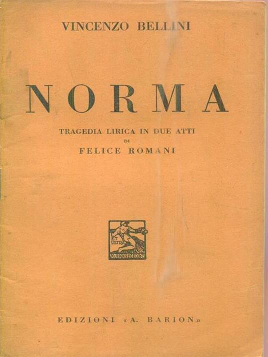 Norma - Vincenzo Bellini - copertina