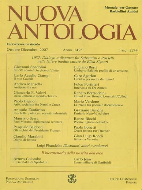 Nuova antologia 4 / ottobre-dicembre 2007/ fasc 2244 - 7