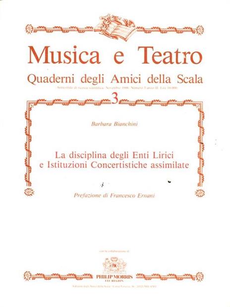 Musica e Teatro n. 3. Novembre 1986 - 2