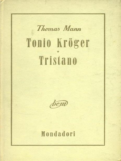 Tonio Kroger - Tristano - Thomas Mann - copertina