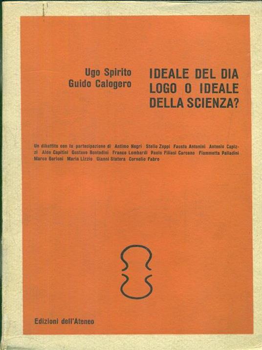 Ideale del dialogo o ideale della scienza? di: Spirito - copertina