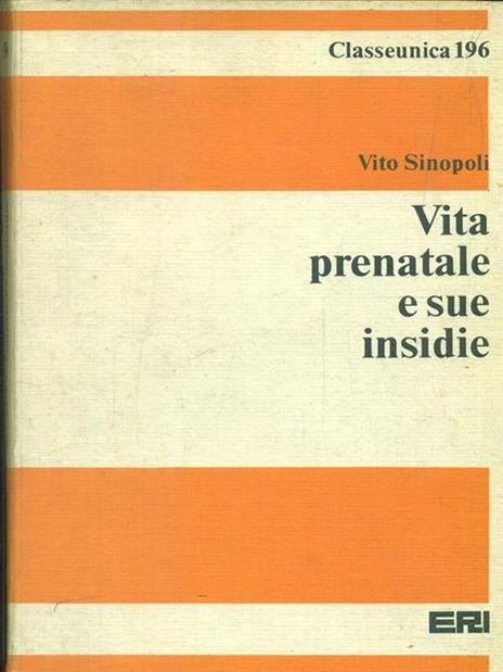 Vita prenatale e sue insidie - Vito Sinopoli - copertina