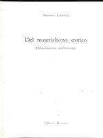 Del materialismo storico