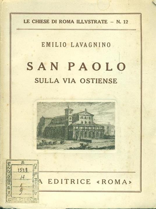 San Paolo sulla via Ostiense - Emilio Lavagnino - copertina