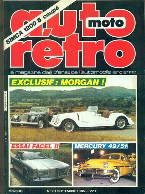 Auto moto retro n 61 / septembre 1985 - 3