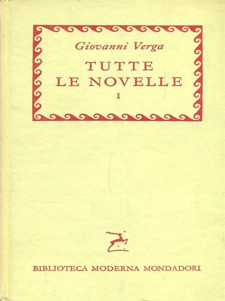 Tutte le novelle I - Giovanni Verga - copertina