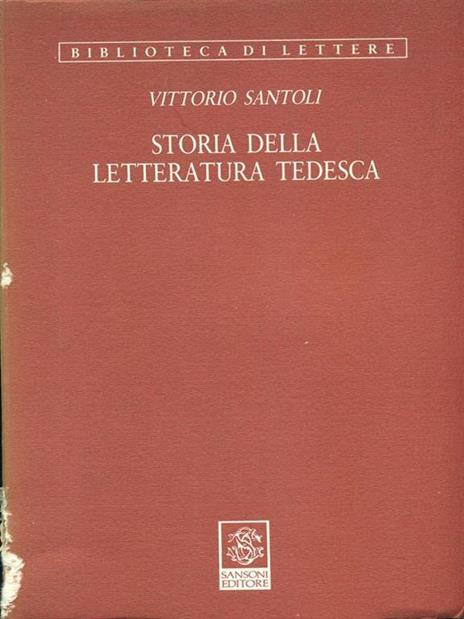 Storia della letteratura tedesca - Vittorio Santoli - copertina