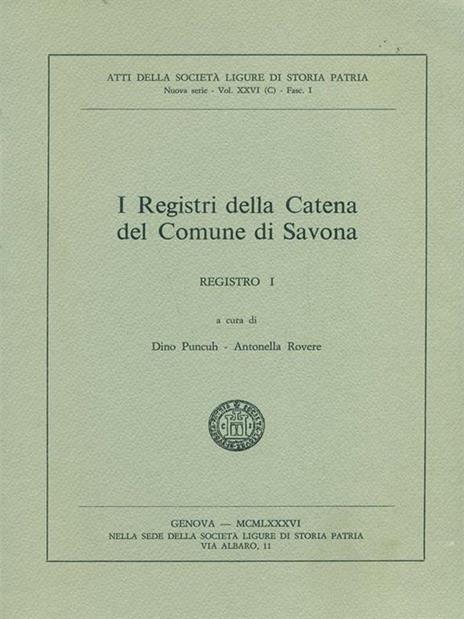 I restistri della catena del Comune di Savona - Puncuh,Rovere - 3