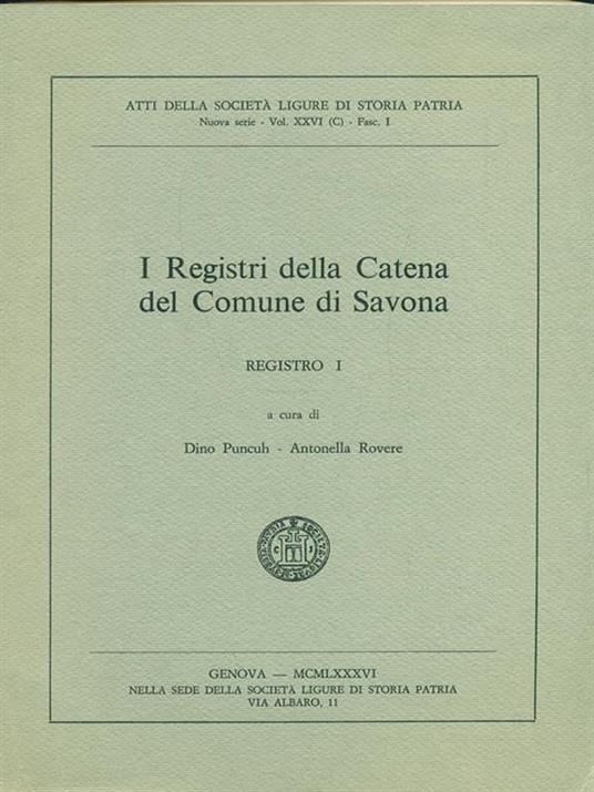 I registri della catena del comune di Savona - Dino Puncuh - 3