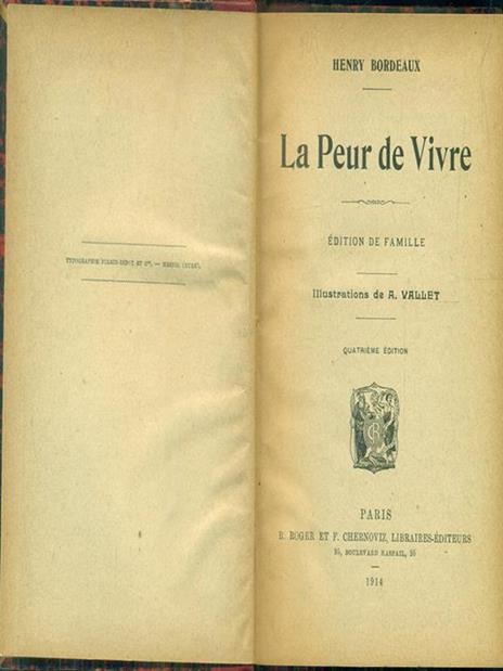 La peur de vivre - Henry Bordeaux - 7