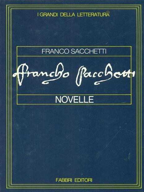 Novelle - Franco Sacchetti - copertina