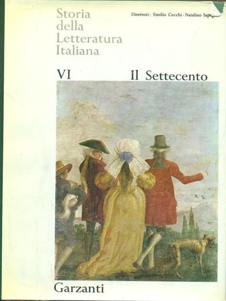 Storia della letteratura italiana VI il Settecento - copertina