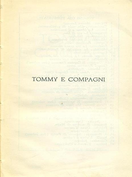 Tommy e compagni - Jerome K. Jerome - copertina