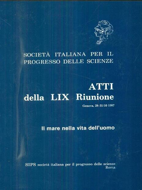 Atti della LIX Riunione. Genova 1987 - 2