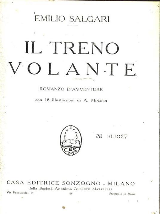 Il Treno Volante - Emilio Salgari - copertina