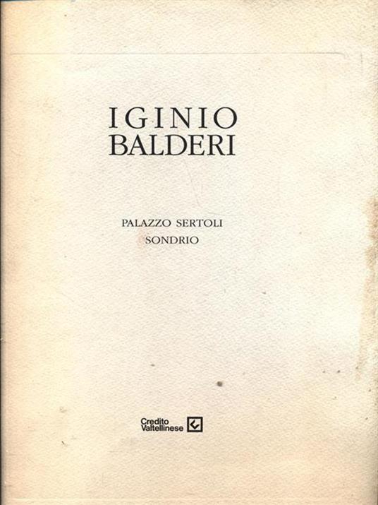 Iginio Balderi - copertina