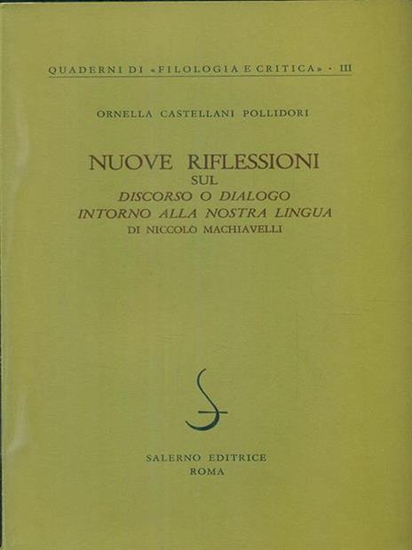 Nuove riflessioni sul discorso o dialogointorno alla nostra lingua - Ornella C. Pollidori - copertina