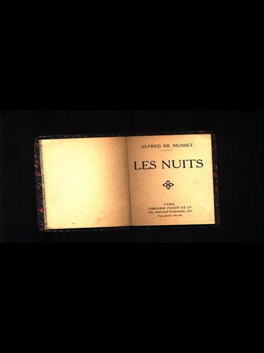 Les Nuits - Alfred de Musset - copertina